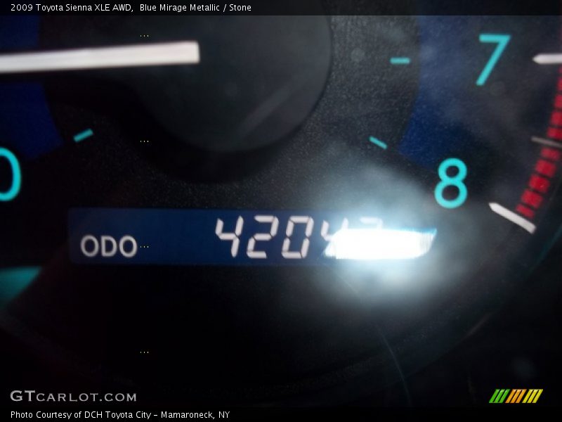 Blue Mirage Metallic / Stone 2009 Toyota Sienna XLE AWD