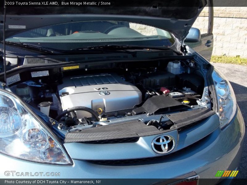 Blue Mirage Metallic / Stone 2009 Toyota Sienna XLE AWD