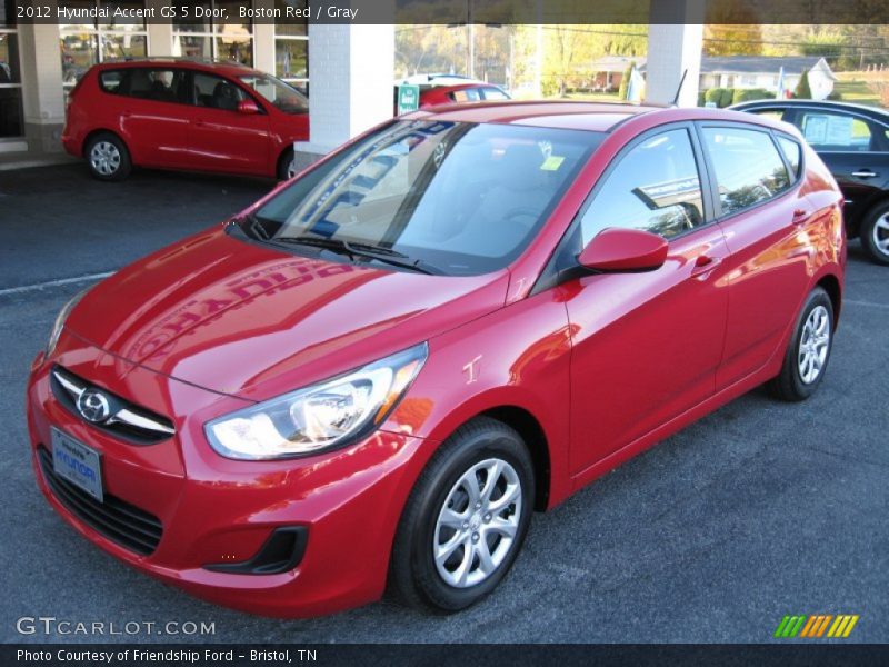 Boston Red / Gray 2012 Hyundai Accent GS 5 Door