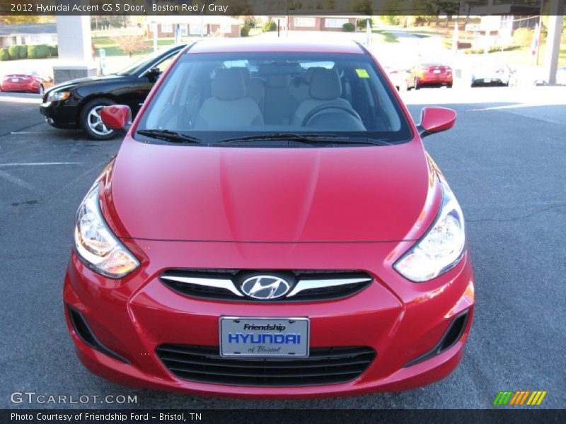 Boston Red / Gray 2012 Hyundai Accent GS 5 Door