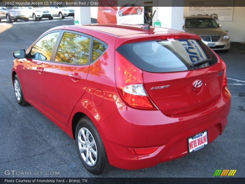 Boston Red / Gray 2012 Hyundai Accent GS 5 Door