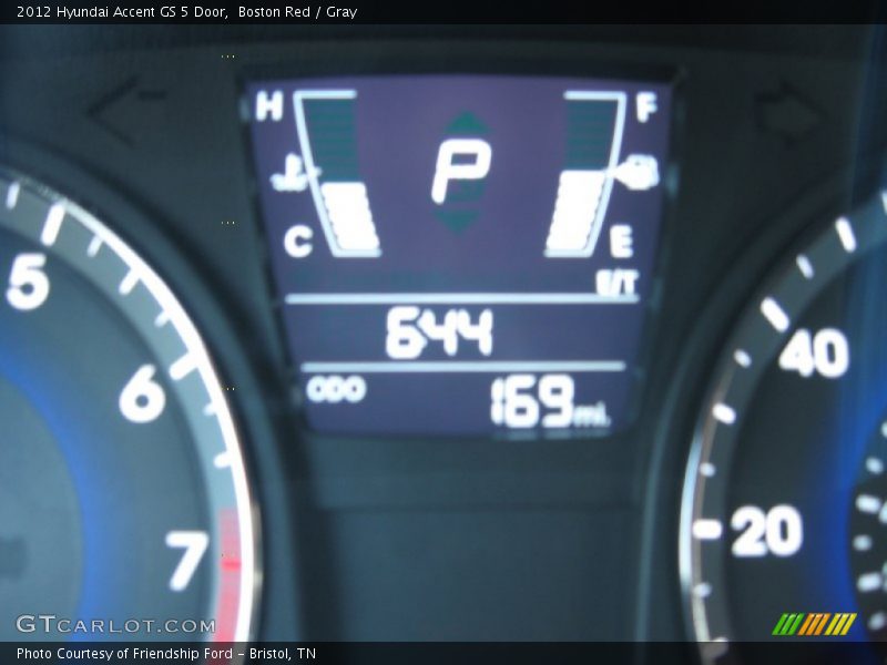 Boston Red / Gray 2012 Hyundai Accent GS 5 Door