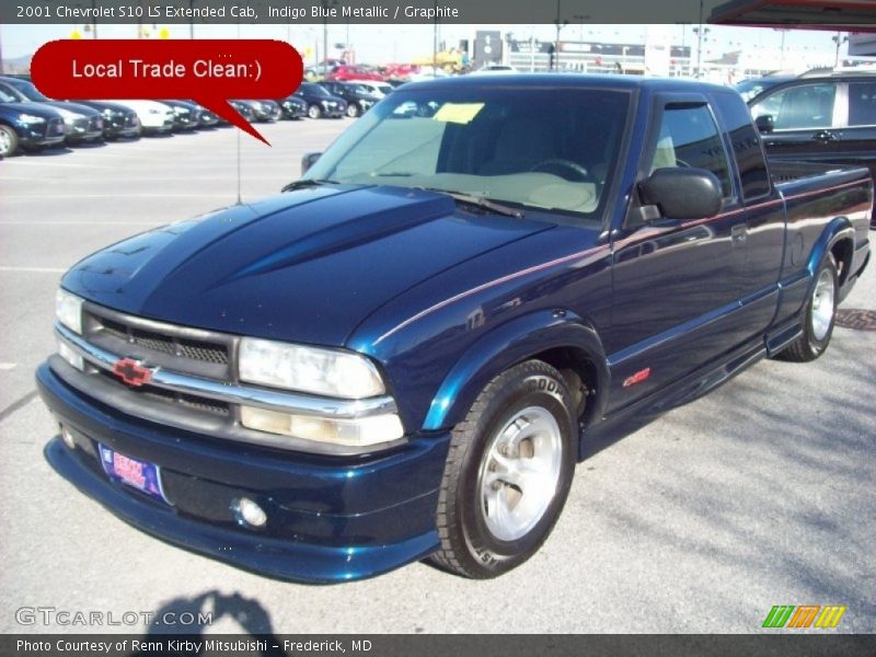 Indigo Blue Metallic / Graphite 2001 Chevrolet S10 LS Extended Cab