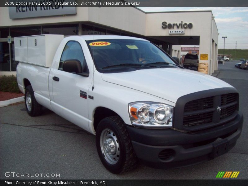 Bright White / Medium Slate Gray 2008 Dodge Ram 2500 ST Regular Cab