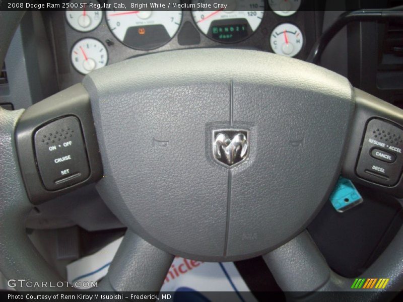Bright White / Medium Slate Gray 2008 Dodge Ram 2500 ST Regular Cab