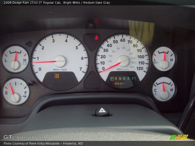 Bright White / Medium Slate Gray 2008 Dodge Ram 2500 ST Regular Cab