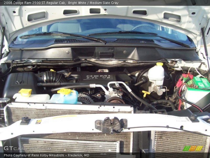 Bright White / Medium Slate Gray 2008 Dodge Ram 2500 ST Regular Cab