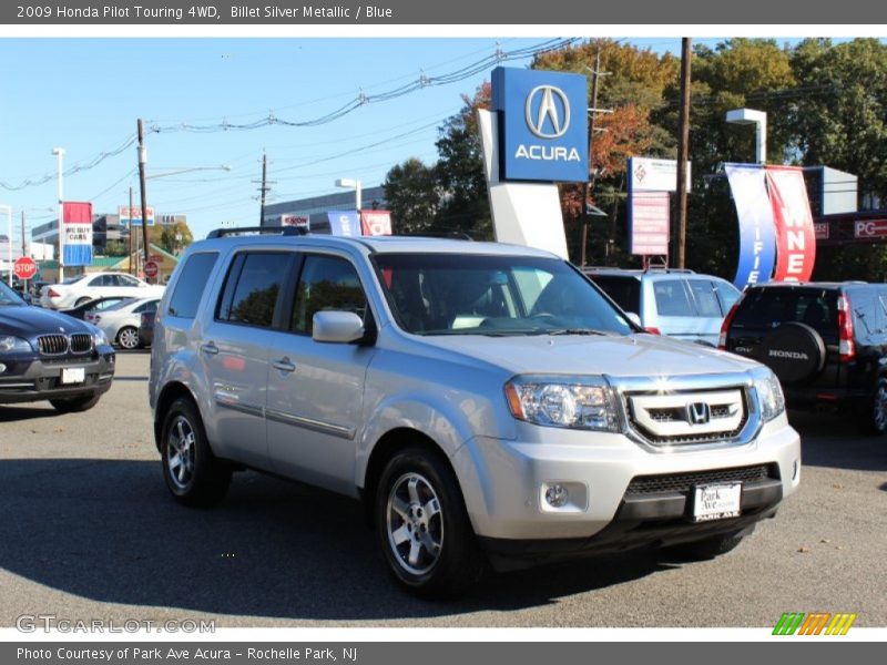Billet Silver Metallic / Blue 2009 Honda Pilot Touring 4WD