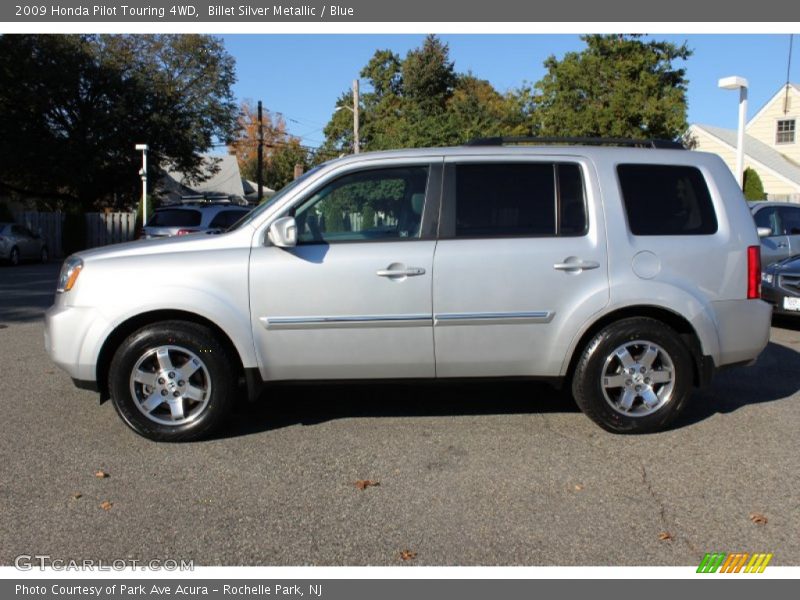 Billet Silver Metallic / Blue 2009 Honda Pilot Touring 4WD