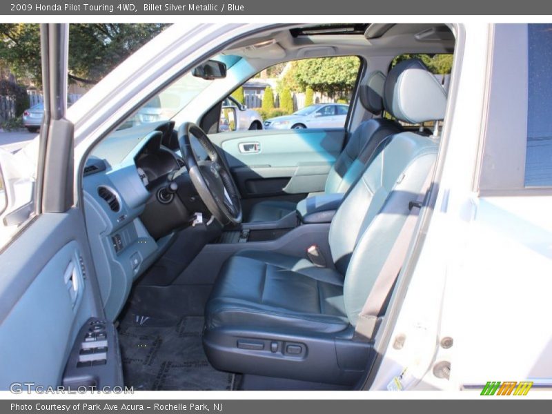 Billet Silver Metallic / Blue 2009 Honda Pilot Touring 4WD