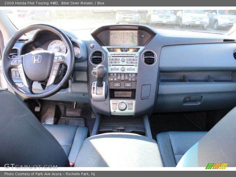 Billet Silver Metallic / Blue 2009 Honda Pilot Touring 4WD