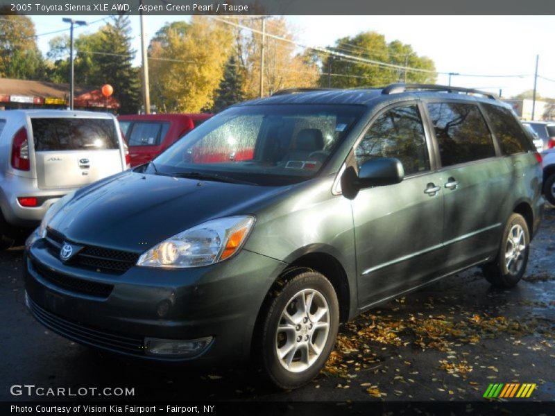 Aspen Green Pearl / Taupe 2005 Toyota Sienna XLE AWD