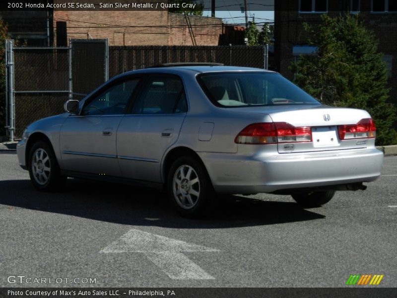 Satin Silver Metallic / Quartz Gray 2002 Honda Accord SE Sedan