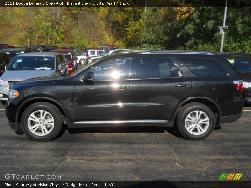 Brilliant Black Crystal Pearl / Black 2011 Dodge Durango Crew 4x4