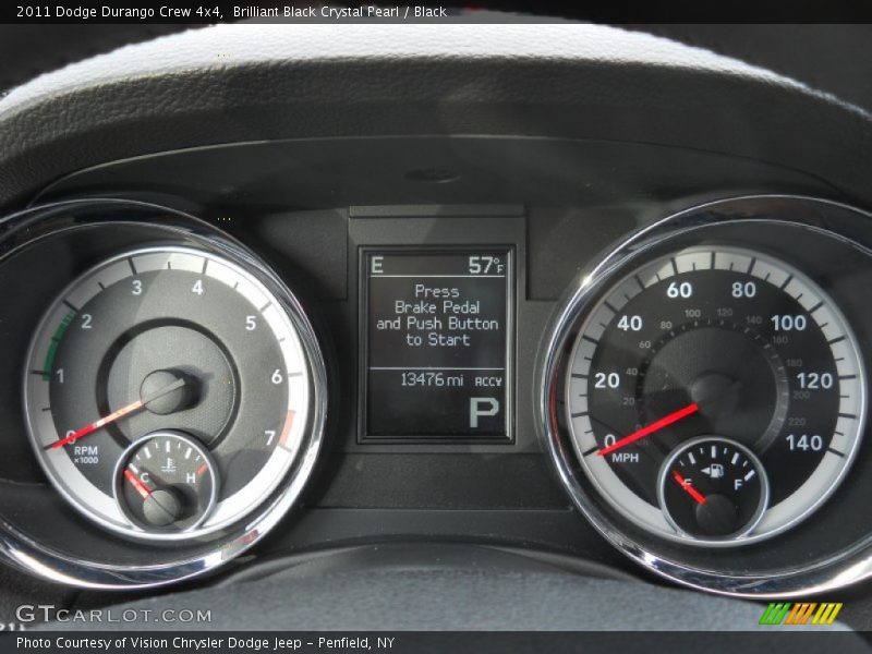 Brilliant Black Crystal Pearl / Black 2011 Dodge Durango Crew 4x4