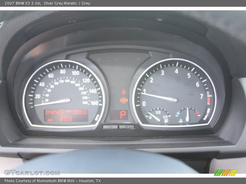 Silver Grey Metallic / Grey 2007 BMW X3 3.0si