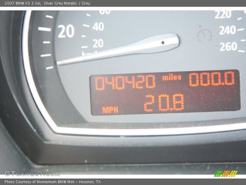 Silver Grey Metallic / Grey 2007 BMW X3 3.0si