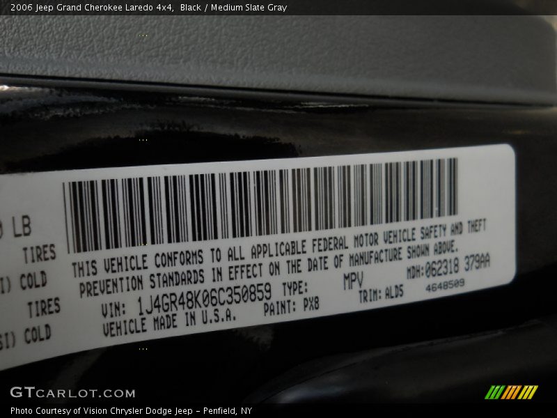 Black / Medium Slate Gray 2006 Jeep Grand Cherokee Laredo 4x4