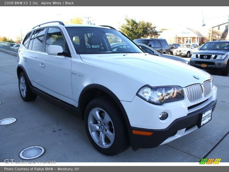 Alpine White / Black 2008 BMW X3 3.0si