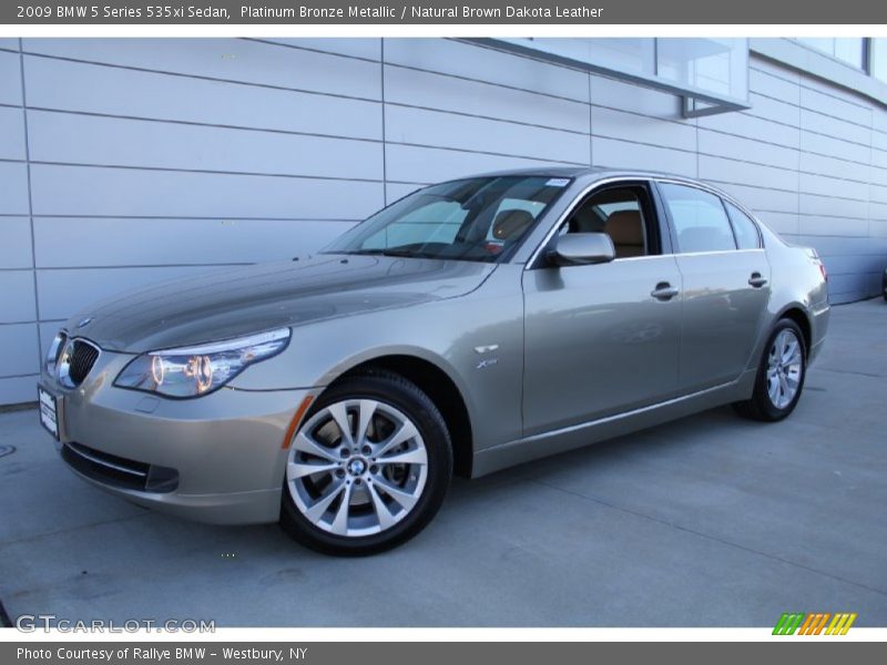 Platinum Bronze Metallic / Natural Brown Dakota Leather 2009 BMW 5 Series 535xi Sedan