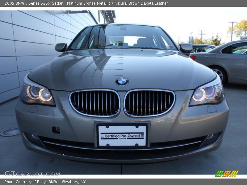 Platinum Bronze Metallic / Natural Brown Dakota Leather 2009 BMW 5 Series 535xi Sedan