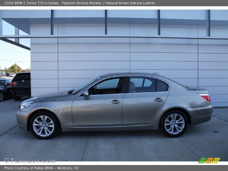 Platinum Bronze Metallic / Natural Brown Dakota Leather 2009 BMW 5 Series 535xi Sedan