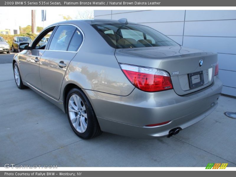 Platinum Bronze Metallic / Natural Brown Dakota Leather 2009 BMW 5 Series 535xi Sedan