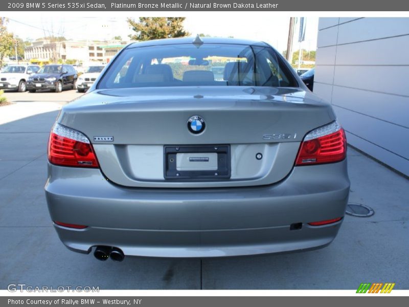 Platinum Bronze Metallic / Natural Brown Dakota Leather 2009 BMW 5 Series 535xi Sedan