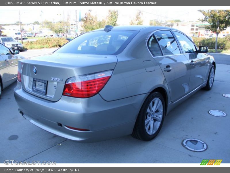 Platinum Bronze Metallic / Natural Brown Dakota Leather 2009 BMW 5 Series 535xi Sedan