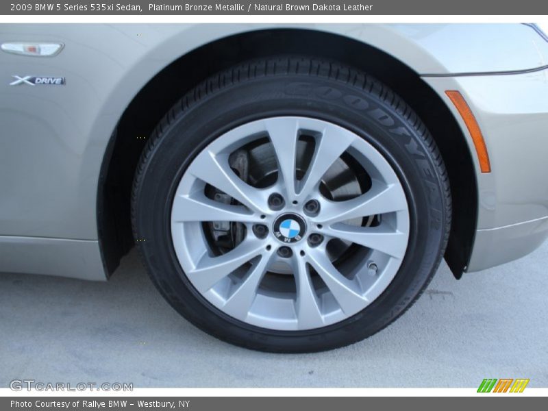 Platinum Bronze Metallic / Natural Brown Dakota Leather 2009 BMW 5 Series 535xi Sedan