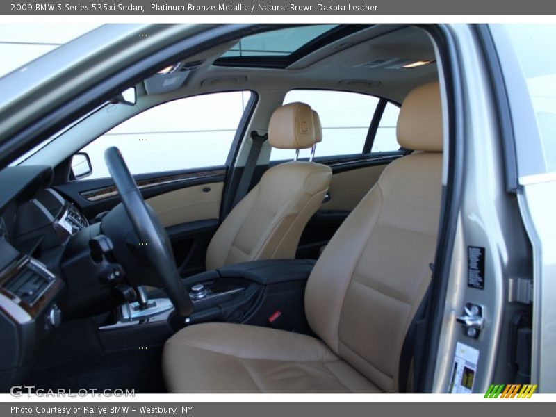 Platinum Bronze Metallic / Natural Brown Dakota Leather 2009 BMW 5 Series 535xi Sedan
