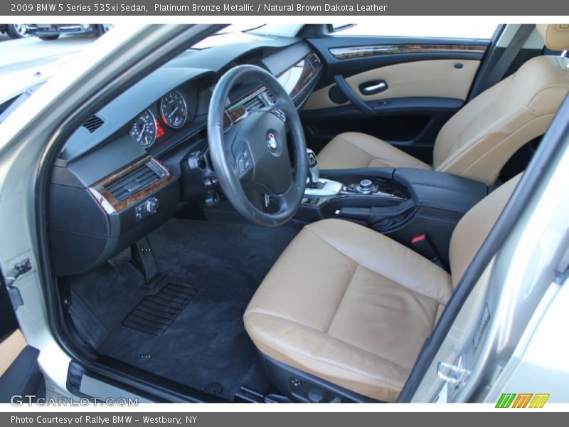 Platinum Bronze Metallic / Natural Brown Dakota Leather 2009 BMW 5 Series 535xi Sedan