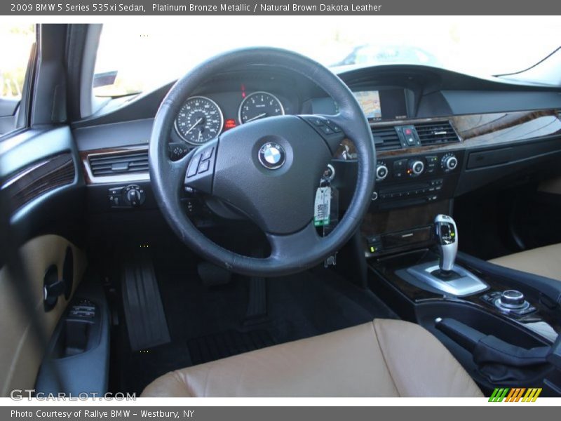 Platinum Bronze Metallic / Natural Brown Dakota Leather 2009 BMW 5 Series 535xi Sedan