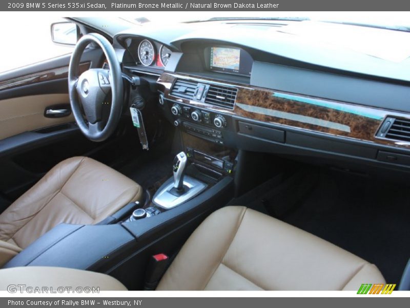 Platinum Bronze Metallic / Natural Brown Dakota Leather 2009 BMW 5 Series 535xi Sedan