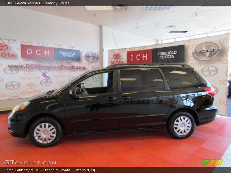 Black / Taupe 2008 Toyota Sienna LE