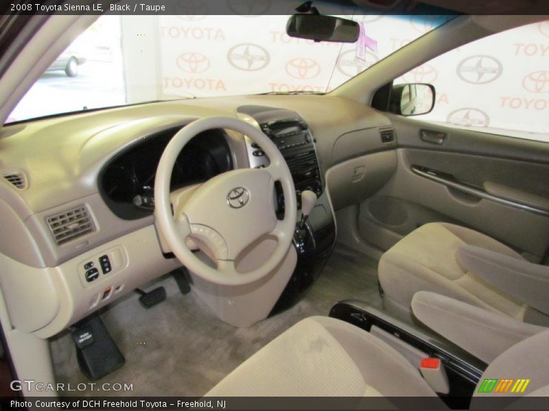 Black / Taupe 2008 Toyota Sienna LE