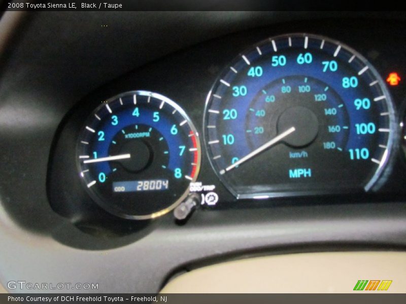 Black / Taupe 2008 Toyota Sienna LE