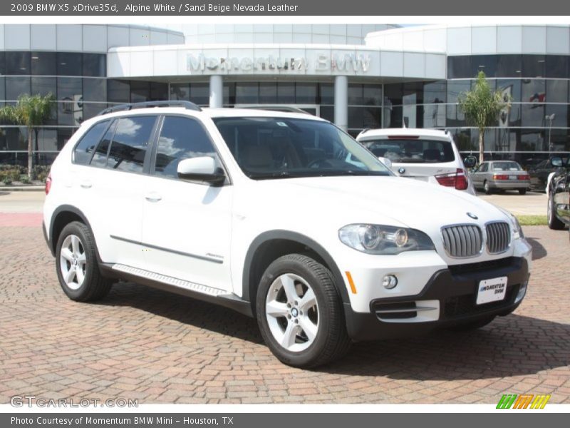 Alpine White / Sand Beige Nevada Leather 2009 BMW X5 xDrive35d