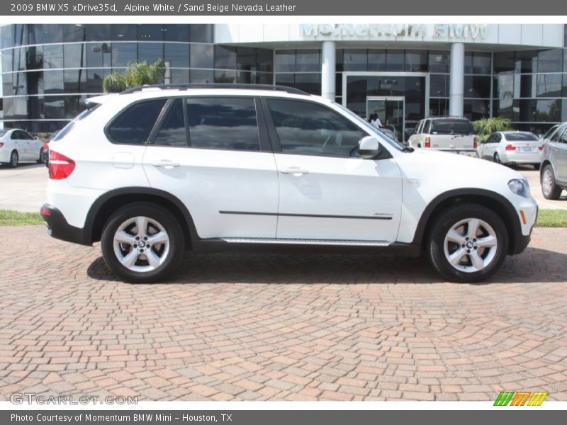 Alpine White / Sand Beige Nevada Leather 2009 BMW X5 xDrive35d