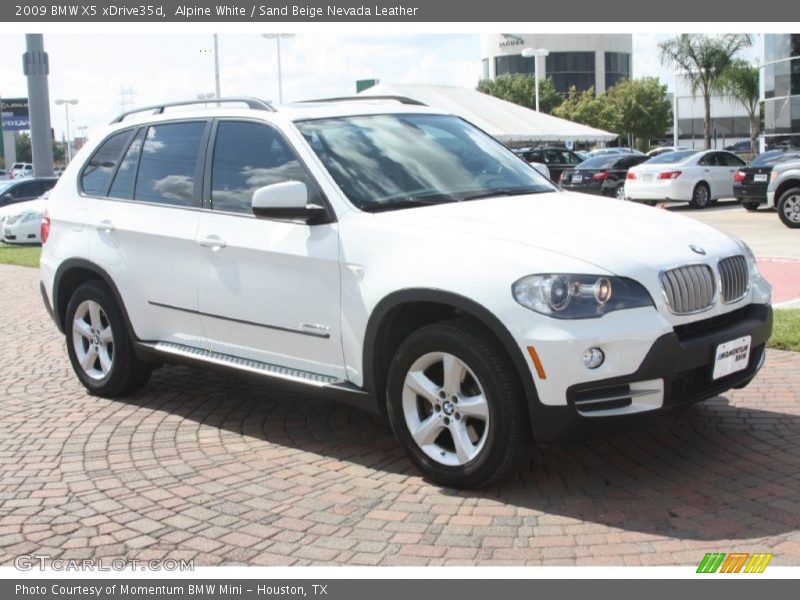 Alpine White / Sand Beige Nevada Leather 2009 BMW X5 xDrive35d
