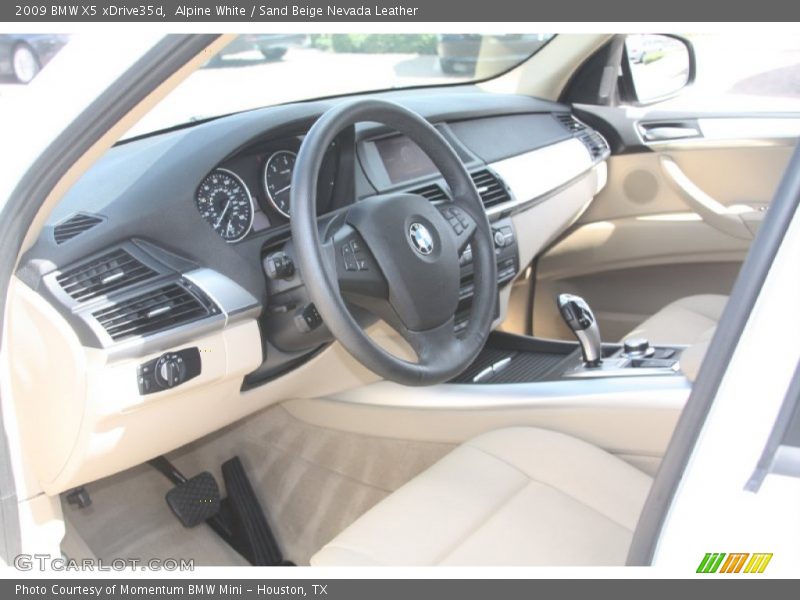 Alpine White / Sand Beige Nevada Leather 2009 BMW X5 xDrive35d