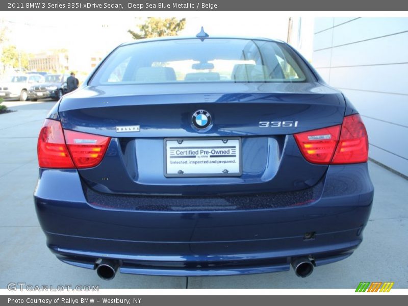 Deep Sea Blue Metallic / Beige 2011 BMW 3 Series 335i xDrive Sedan