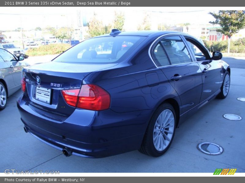 Deep Sea Blue Metallic / Beige 2011 BMW 3 Series 335i xDrive Sedan