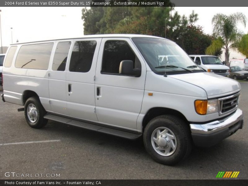 Oxford White / Medium Flint 2004 Ford E Series Van E350 Super Duty XL 15 Passenger