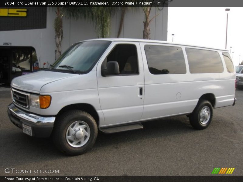 Oxford White / Medium Flint 2004 Ford E Series Van E350 Super Duty XL 15 Passenger