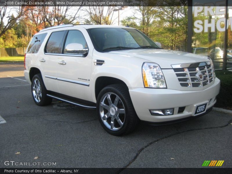 White Diamond / Cocoa/Light Cashmere 2008 Cadillac Escalade AWD