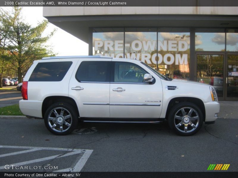 White Diamond / Cocoa/Light Cashmere 2008 Cadillac Escalade AWD