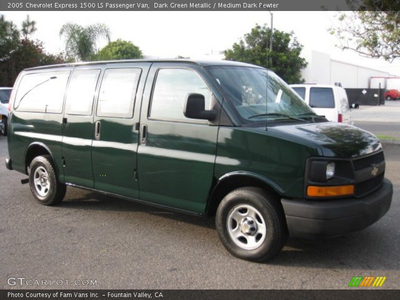 Dark Green Metallic / Medium Dark Pewter 2005 Chevrolet Express 1500 LS Passenger Van