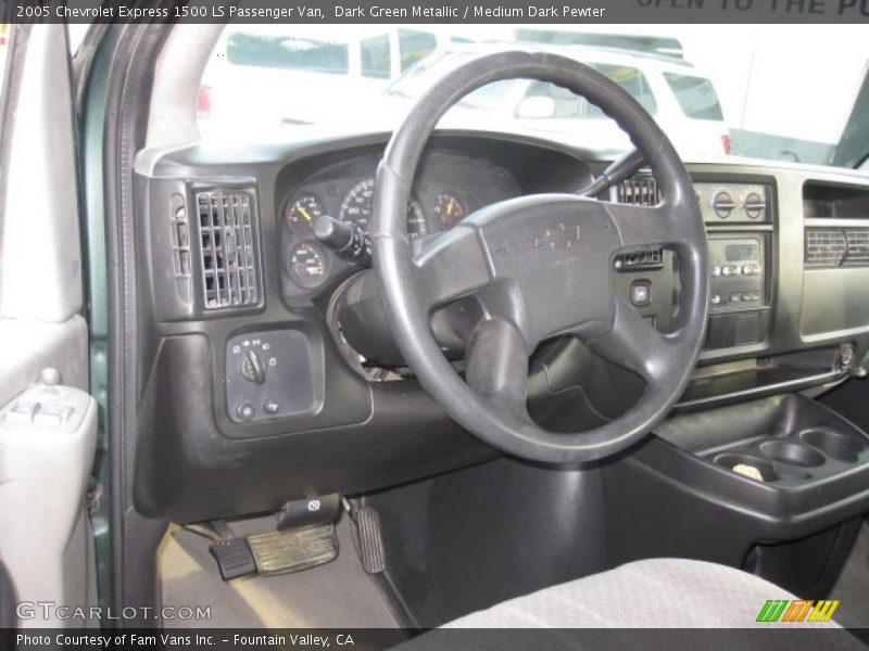 Dark Green Metallic / Medium Dark Pewter 2005 Chevrolet Express 1500 LS Passenger Van