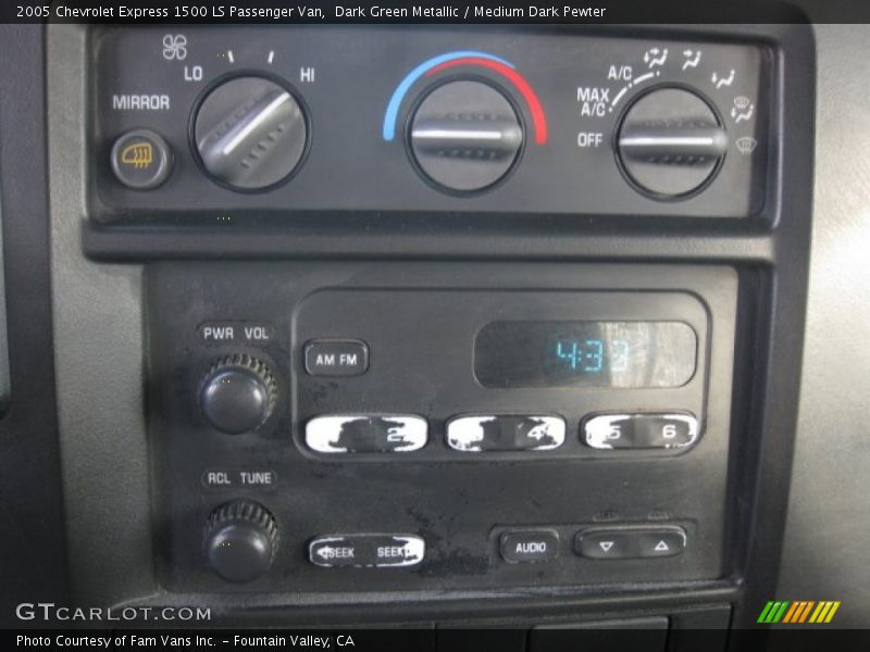 Dark Green Metallic / Medium Dark Pewter 2005 Chevrolet Express 1500 LS Passenger Van